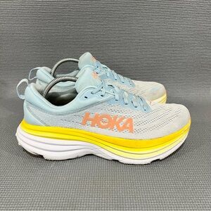 Hoka One One Bondi 8 Airy Blue Womens Athletic Running Shoes Size 11